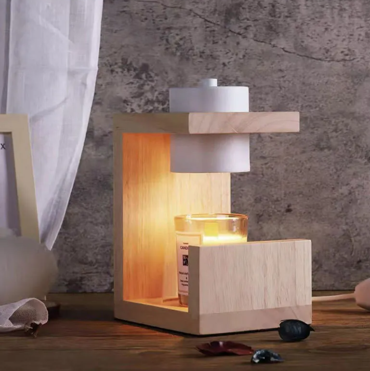 Solid Wood Wax Melting Lamp