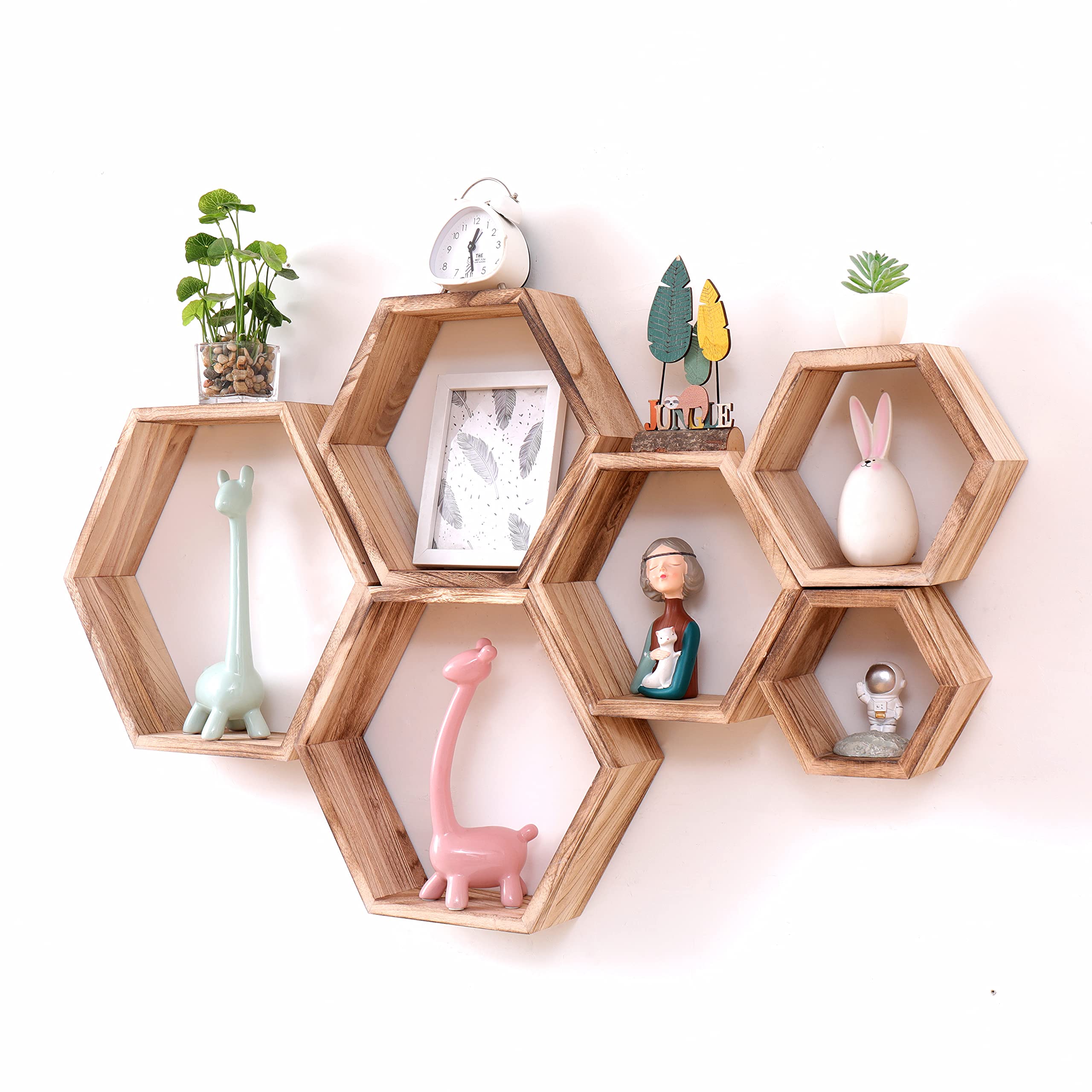 HexaHive Floating Shelves