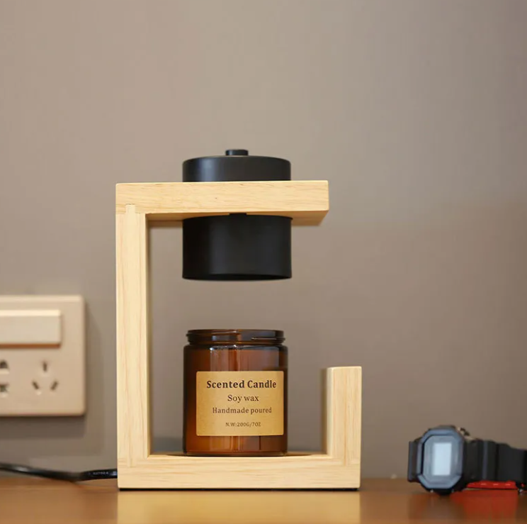 Solid Wood Wax Melting Lamp
